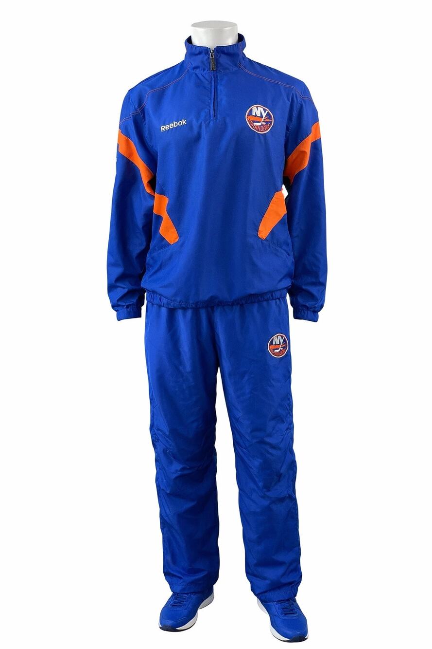 Reebok New York Islanders NHL Hocket Women Blue Sweatshirt Pants 2 Piece Set M